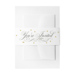 金ゴールドエレガントドットベリーバンド 招待状ベリーバンド