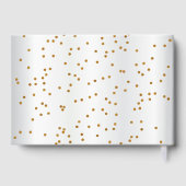 金ゴールドエレガントドット&ホワイトサテンゲストブック ゲストブック (裏面)