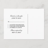 金ゴールドエレガントドラゴン対応はがき インビテーションポストカード (裏面)