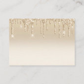 金ゴールドエレガントドリップ赤ちゃんシャワーおむつラッフルカード エンクロージャーカード (裏面)