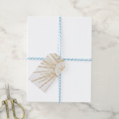 金ゴールドエレガントドードルサンムーンマンダラデザイン ギフトタグ (より糸付き)