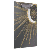 金ゴールドエレガントドードルサンムーンマンダラデザイン クリップボード (右)