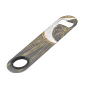 金ゴールドエレガントドードルサンムーンマンダラデザイン スピード栓抜き (裏面アングル)