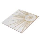 金ゴールドエレガントドードルサンムーンマンダラデザイン タイル (側面)