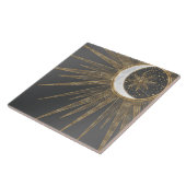 金ゴールドエレガントドードルサンムーンマンダラデザイン タイル (側面)