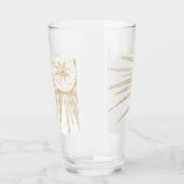 金ゴールドエレガントドードルサンムーンマンダラデザイン タンブラーグラス (右)
