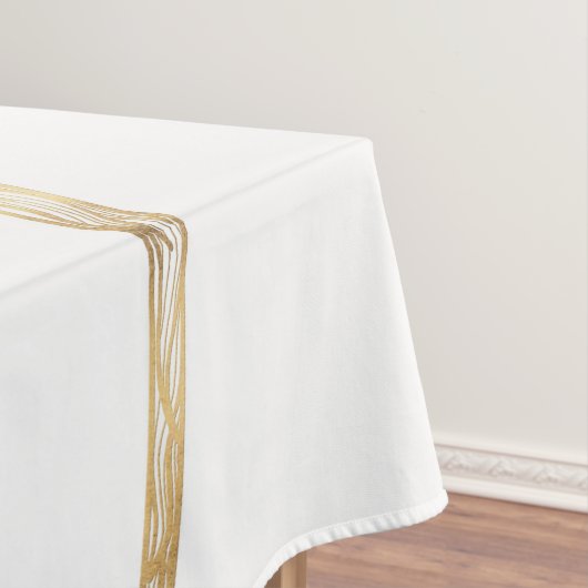 金ゴールドエレガントドードルサンムーンマンダラデザイン テーブルクロス (インサイチュ)