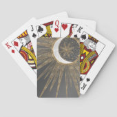 金ゴールドエレガントドードルサンムーンマンダラデザイン トランプ (裏面)