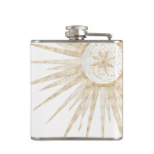 金ゴールドエレガントドードルサンムーンマンダラデザイン フラスク (裏面)