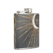 金ゴールドエレガントドードルサンムーンマンダラデザイン フラスク (右)