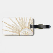 金ゴールドエレガントドードルサンムーンマンダラデザイン ラゲッジタグ (裏面横)