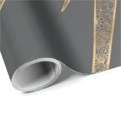 金ゴールドエレガントドードルサンムーンマンダラデザイン ラッピングペーパー (ロールコーナー)