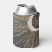 金ゴールドエレガントドードルサンムーンマンダラデザイン 缶クーラー (缶正面)