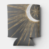 金ゴールドエレガントドードルサンムーンマンダラデザイン 缶クーラー (裏面)