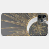 金ゴールドエレガントドードルサンムーンマンダラデザイン Case-Mate iPhoneケース (裏面(横))
