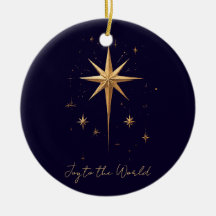 金ゴールドエレガントノーススターオン深いブルー背景