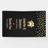 金ゴールドエレガントハウスシンボル引っ越し祝いパーティーオープンハウス 横断幕 (横)