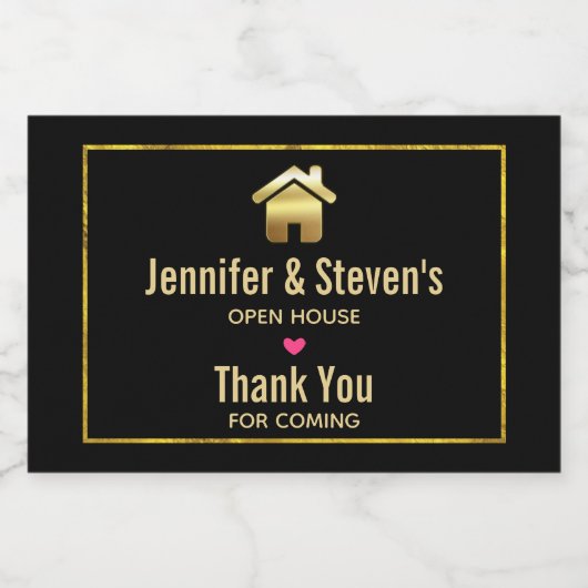 金ゴールドエレガントハウスシ実在ンボルエステートオープンハウス スパークリングワインラベル (シングルラベル)