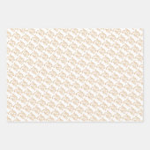 金ゴールドエレガントハッピーイースター春イースターエッグ ラッピングペーパーシート (正面3)