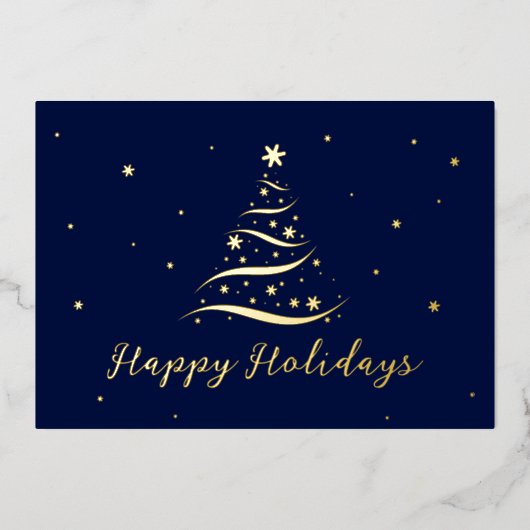 金ゴールドエレガントハッピーホリデイズカンパニーフォイルカード 箔シーズンカード (正面)