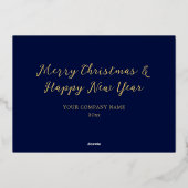 金ゴールドエレガントハッピーホリデイズカンパニーフォイルカード 箔シーズンカード (裏面)