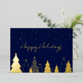 金ゴールドエレガントハッピーホリデイズカンパニーフォイルカード 箔シーズンカード (立ち正面)