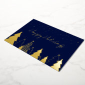 金ゴールドエレガントハッピーホリデイズカンパニーフォイルカード 箔シーズンカード (回転した状態)