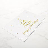 金ゴールドエレガントハッピーホリデイズカンパニーフォイルカード 箔シーズンカード (回転した状態)