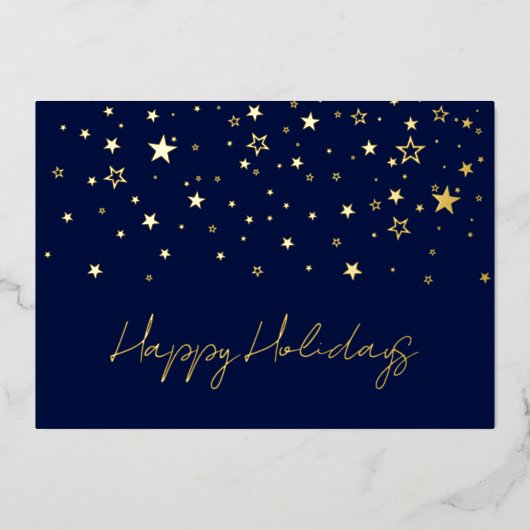 金ゴールドエレガントハッピーホリデイズカンパニーフォイルカード 箔シーズンカード (正面)