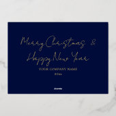 金ゴールドエレガントハッピーホリデイズカンパニーフォイルカード 箔シーズンカード (裏面)