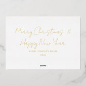 金ゴールドエレガントハッピーホリデイズカンパニーフォイルカード 箔シーズンカード (裏面)