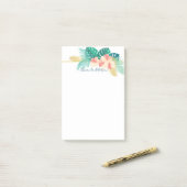 金ゴールドエレガントハワイアンハイビスカスポストイットノート ポストイット (デスク上)