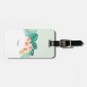 金ゴールドエレガントハワイアンハイビスカスラゲッジタグ ラゲッジタグ (正面横)