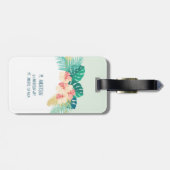 金ゴールドエレガントハワイアンハイビスカスラゲッジタグ ラゲッジタグ (裏面横)