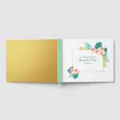 金ゴールドエレガントハワイアンハイビスカス結婚ズゲストブック ゲストブック (全面)