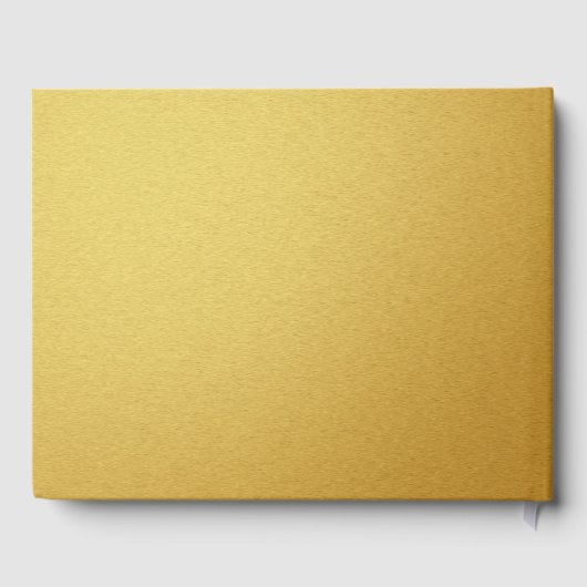 金ゴールドエレガントハワイアンハイビスカス結婚ズゲストブック ゲストブック (裏面)