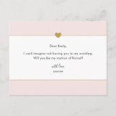 金ゴールドエレガントハートは私の名誉の宝だ インビテーションポストカード (裏面)