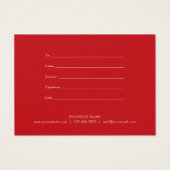 金ゴールドエレガントハートギフト券 (裏面)