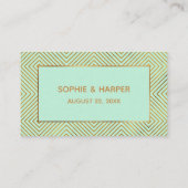 金ゴールドエレガントハートスクリプトMint Gift Registry エンクロージャーカード (裏面)