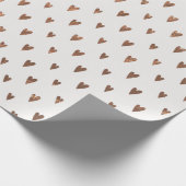 金ゴールドエレガントハートバレンタインデーラッピング紙 ラッピングペーパー (角)