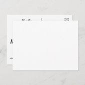 金ゴールドエレガントハートホワイトブラックRSVPポストカード ポストカード (正面/裏面)