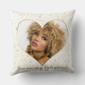 金ゴールドエレガントハート枠バレンタインの写真 クッション (裏面)
