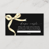 金ゴールドエレガントバウおむつラッフル エンクロージャーカード (正面)