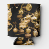 金ゴールドエレガントバウブルとスパイラルパターン 缶クーラー (正面)