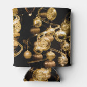 金ゴールドエレガントバウブルとスパイラルパターン 缶クーラー (裏面)