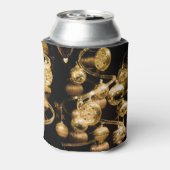 金ゴールドエレガントバウブルとスパイラルパターン 缶クーラー (缶裏面)
