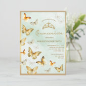 金ゴールドエレガントバタフライグリーンキンセアニラ 招待状 (スタンド正面)