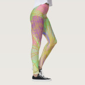 金ゴールドエレガントバタフライピンクバイオレット レギンス (右)