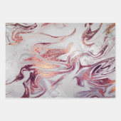 金ゴールドエレガントバラ金ゴールドシルバーマーブル ラッピングペーパーシート (正面3)