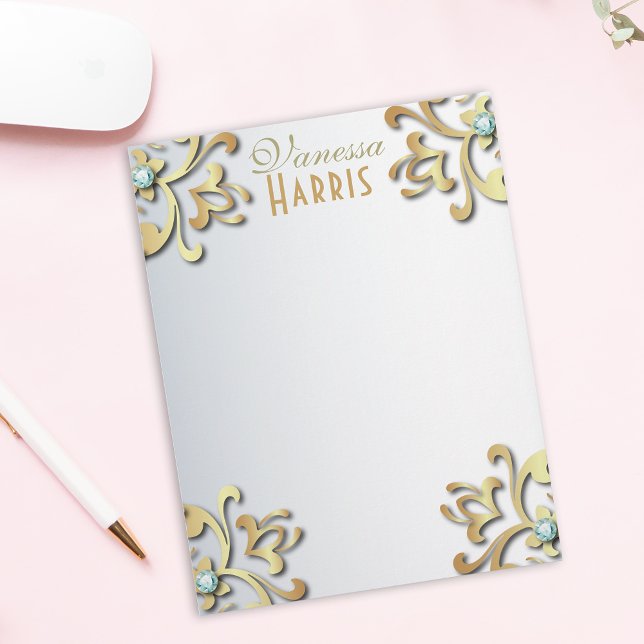 金ゴールドエレガントバロックのフィ縁どリグリー レターヘッド (クリエイターアップロード済み)